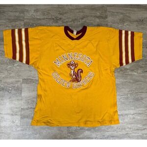 Vintage Southern Athletic Minnesota Golden Gophers Jersey T-Shirt XL Yellow USA